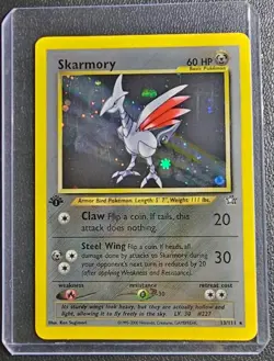 Pokemon Card Skarmory 13/111 1st Edition Holo Rare NM Neo Genesis Original WOTC - Image 4