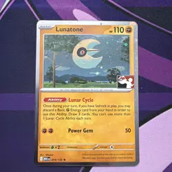 Lunatone 074/132 Cosmos Holo Pokemon Prize Pack Series 8 Promo Pokemon Card - Image 1