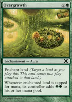 4 x Overgrowth - 10th Edition - Moderate Play - MTG - Image 1