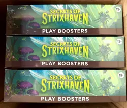 3x SECRETS OF STRIXHAVEN PLAY BOOSTER BOX SOS MTG SEALED - Image 1