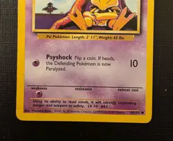 Pokemon Base Set Abra 43/102 Vintage WOTC Common - Image 4