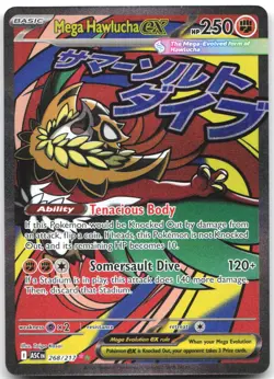 Mega Hawlucha ex 268/217 Mega Attack Rare Ascended Heroes Pokemon Near Mint - Image 1