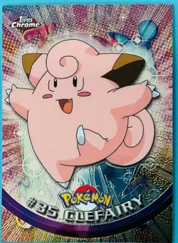 Clefairy #35 Holo Foil TV Animation Edition Pokemon Topps Chrome 2000 Nintendo - Image 1