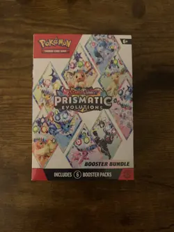 Pokemon Scarlet and Violet Prismatic Evolutions Booster Bundle Box 6 Packs - Image 1