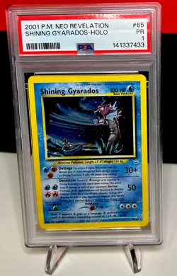 PSA 1 Shining Gyarados 65/64 2001 Neo Revelation Secret Rare Pokemon TCG - Image 1