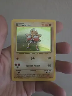 Hitmonchan - 7/102 Base Set - Pokemon Holo Foil Nice! - Image 1