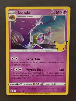 Lunala Holo 015/025 - Celebrations 25th Anniversary - Rare - Pokemon TCG - Image 1