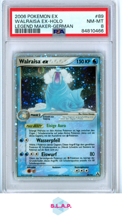 WALRAISA EX-HOLO LEGEND MAKER-GERMAN POKEMON EX LEGEND MAKER 2006 89 PSA 8 - Image 1