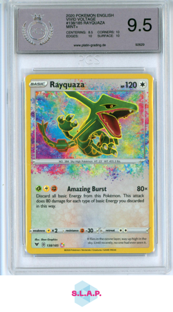 RAYQUAZA POKEMON 138/185 2020 VIVID VOLTAGE ENGLISH PGS 9.5 - Image 1