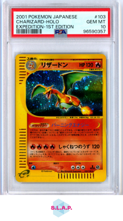 CHARIZARD POKEMON 103/120 2001 EXPEDITION HOLO JAPANESE PSA 10 - Image 1