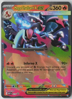 MEGA CHARIZARD X EX - 029 029 HOLO PROMO ME: MEGA EVOLUTION PROMO POKEMON NM - Image 2