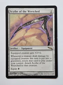 MTG Scythe of the Wretched 239/306 Mirrodin Regular Rare Lp Condition - Image 1