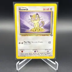 🔥Meowth - 56/64 - Common - Unlimited Edition Jungle Pokemon LP/NM - Image 1