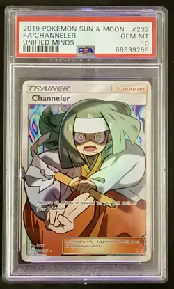 Pokemon Channeler Full Art 2019 Unified Minds #232 PSA 10 Gem Mint - Image 1