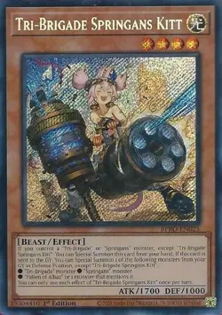 Yugioh Tri-Brigade Springans Kitt BPRO-EN025 Burst Protocol Secret Rare 1st Ed M - Image 1