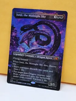 1x FOIL ALT ART BORDERLESS Junji, the Midnight Sky, NM, NEO, Magic Gathering MtG - Image 2