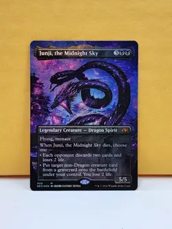 1x FOIL ALT ART BORDERLESS Junji, the Midnight Sky, NM, NEO, Magic Gathering MtG - Image 3