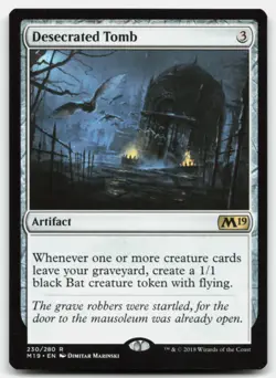 MTG Desecrated Tomb R Core Set 2019 230 LP - Image 1