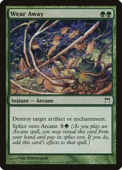Wear Away 250 CHK MTG Arcane Instant Splice Green Sword Katana Greg Hildebrandt - Image 1
