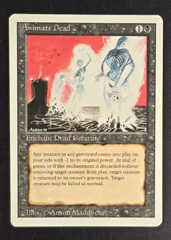Animate Dead Revised Edition Regular NM Magic The Gathering MTG Ships FAST - Image 1