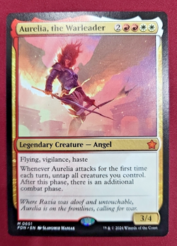 1 x Aurelia, the Warleader-Magic the Gathering-MTG-Foundations-Near Mint-mythic - Image 2