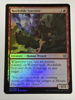 MTG Zendikar Rising Rockslide Sorcerer Foil 154/280 NM - Image 1