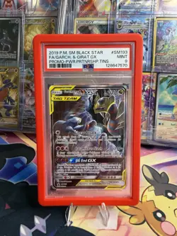 POKEMON GARCHOMP AND GIRATINA GX BLACK STAR PROMO SM193 HOLO PSA 9 MINT - Image 1