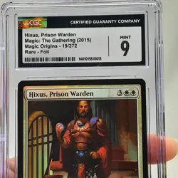 MTG - Magic Origins - Hixus, Prison Warden - Foil - Graded - CGC 9 - Image 3