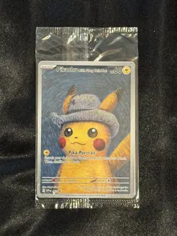 Pokemon TCG Pikachu With Grey Felt Hat Van Gogh Black Star Promo #085 Sealed - Image 1