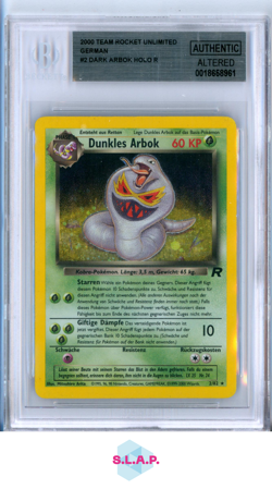 DARK ARBOK HOLO R 2000 POKEMON TEAM ROCKET UNLIMITED GERMAN 2 BGS AUTHENTIC - Image 1
