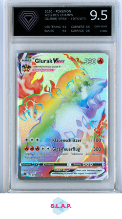 GLURAK VMAX POKEMON 074/073 2020 WEG DES CHAMPS GERMAN DIAMOND 9.5 - Image 1