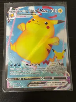 Pokemon TCG Celebrations #009/025 Surfing Pikachu VMAX - Image 1