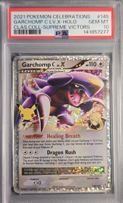 PSA 10 2021 Pokemon ~ Garchomp ~ CLV.X - Holo Cele-Clas.Coll-Supreme Vic #145 - Image 1