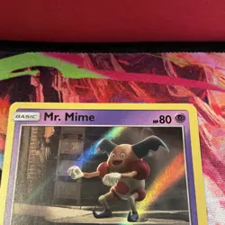 Mr. Mime 11/18 Rare Detective Pikachu Pokemon Holo Near Mint - Image 3