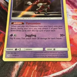 Mr. Mime 11/18 Rare Detective Pikachu Pokemon Holo Near Mint - Image 4