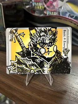 Pikachu x Guts from Bezerk! 1:1 Hand painted Energy! Pokemon Custom Alter - Image 1