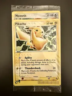 Pokemon Pikachu and Meowth Sealed Nintendo Black Star Promo New 12 13 Ex Series - Image 1