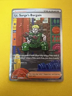 Pokemon TCG Lt. Surge's Bargain Sir 185/132 - Image 1