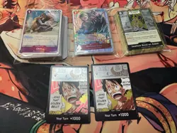ONE PIECE OP-15 Adventure on Kami's Island - 90 CARD LOT SRs & Rs | NEAR MINT - Image 1