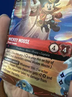 DISNEY CRUISE LINE TREASURE LORCANA MICKEY MOUSE PIRATE CAPTAIN FOIL PROMO 13/P3 - Image 2