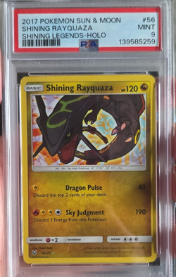 The Pokemon Company Shining Legends Shining Rayquaza 56/73 Shiny Holo PSA 9 Card - Image 1