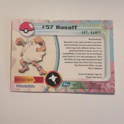 Pokemon Topps - Trading Cards - English - #57 - Rasaff - 1999 - Image 2