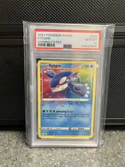 Kyogre PSA 10 English Pokemon Card 021/072 Shining Fates 2021 Amazing Rare - Image 1