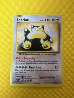 Pokemon TCG Snorlax XY179 Holo Black Star Card Slight Holo Shift! - Image 1