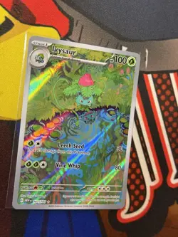 Pokemon Ivysaur 167/165 SV Scarlet & Violet 151 Illustration Rare Holo Card - Image 5