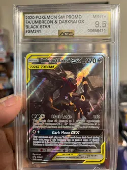Pokemon Umbreon & Darkrai GX SM241 TAG TEAM Sun & Moon Promo Holo Card - Image 1