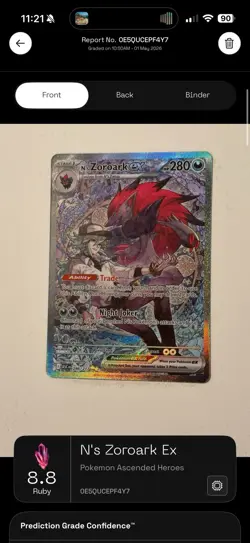 Pokemon Ascended Heroes N's Zoroark EX & Fan Rotom Holo Ability Card Lot (2) - Image 5