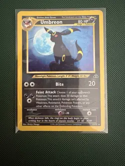 Umbreon Neo Discovery Holo Rare Card 13/75 (PSA 1 Contender) Not 1st Edition - Image 1
