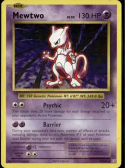 Mewtwo Rare XY Evolutions 51/108 Psychic Normal Pokemon Card - Image 1