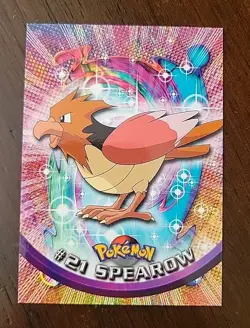 NM! BLACK Logo - Pokemon TOPPS TV Animation Edition Spearow #21 - Image 1